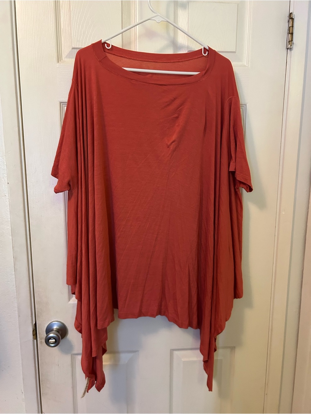 Free People Terracotta Draped Short Sleeve Tunic Sz Medium Women